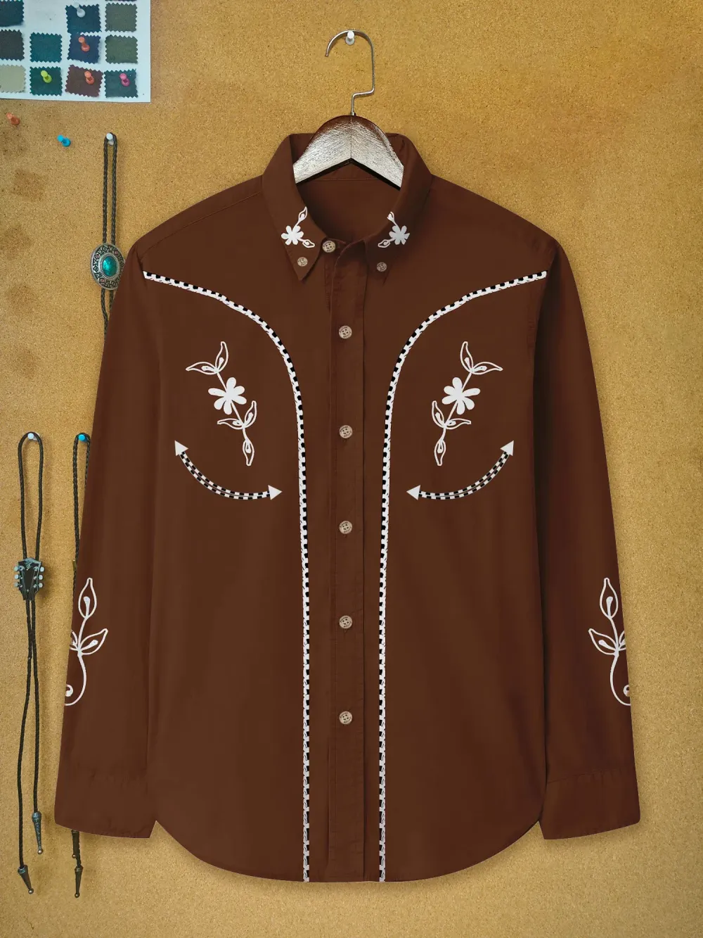 Western Classic Cowboy - 100% Cotton Long Sleeves Shirt