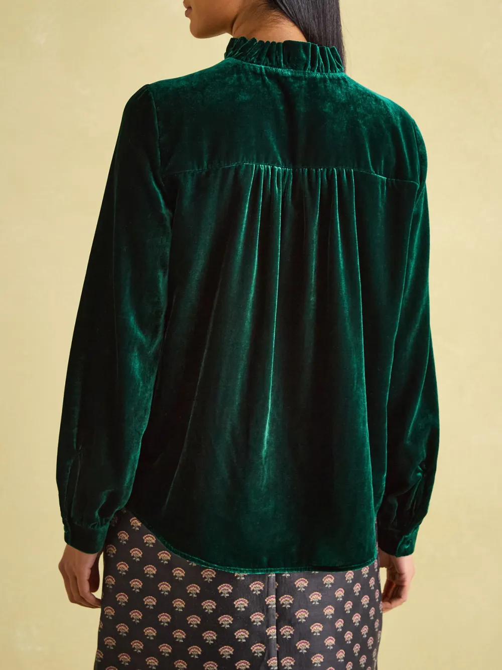 Green Velvet Blouse