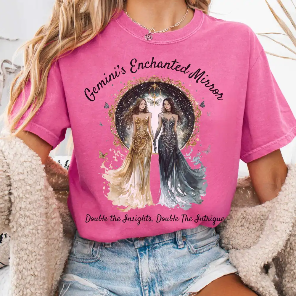Gemini's Enchanted Mirror Zodiac Shirt