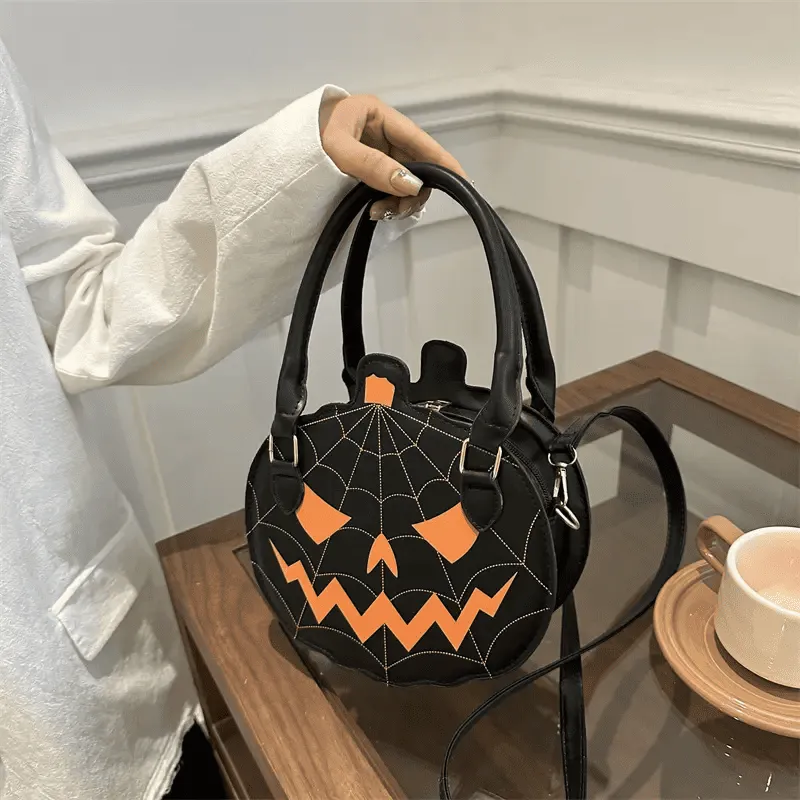 2026 New Halloween Pumpkin Bag Funny Novelty Shoulder & Crossbody Bag for Women