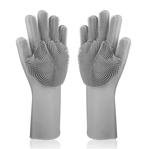 Dishwashing Cleaning Gloves Silicone Rubber Sponge Glove