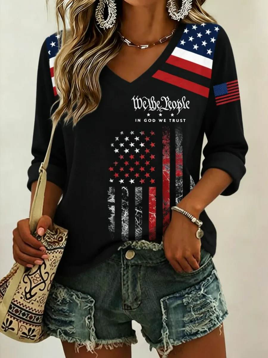 Women'S 250Th Anniversary Printed Casual Top