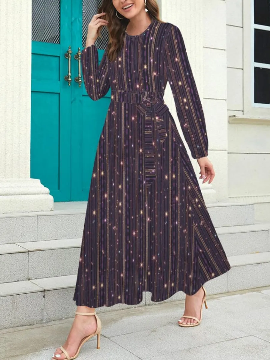 A-Line Starry Maxi Dress
