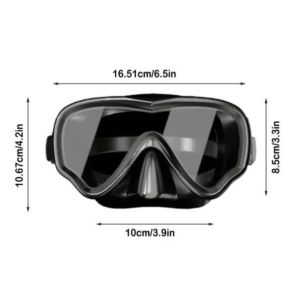180° Wide-Angle Wide Field Of Vision Swimming Goggles With Nose Plugs