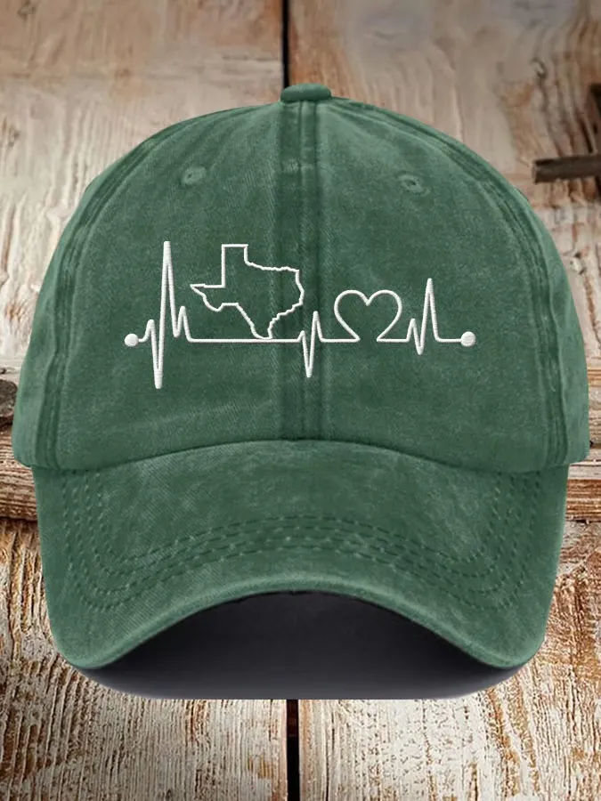 Unisex Texas Love Print Baseball Cap