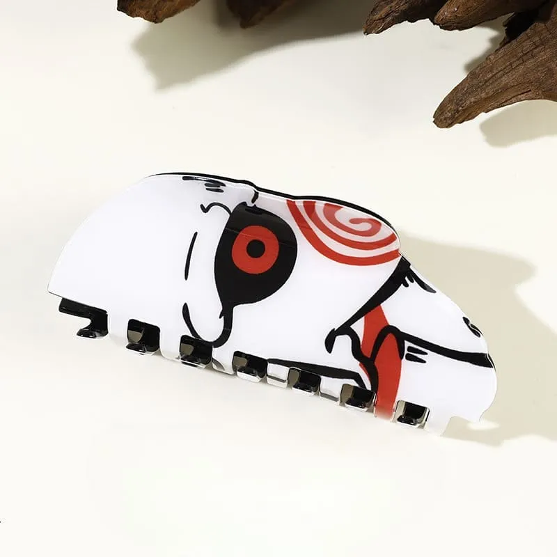 Halloween Strange Face Hair Clip Scary Dark Clown Shark Clip