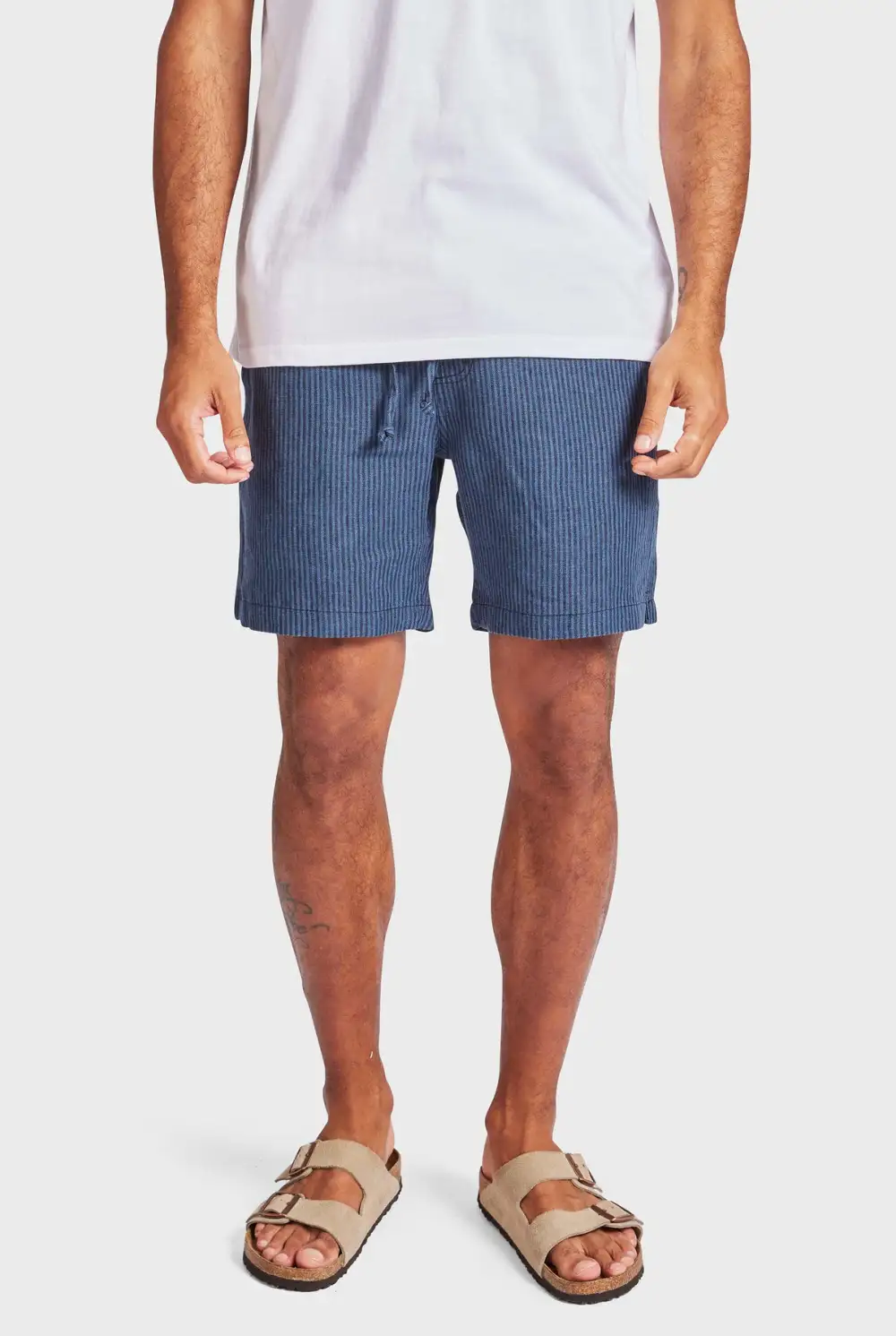 Striped Linen Loose Fit Short