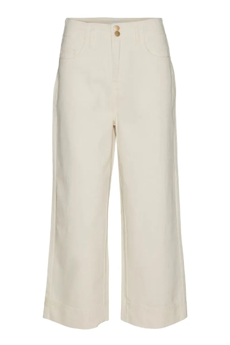 Straight Cut Wide Leg Trousers