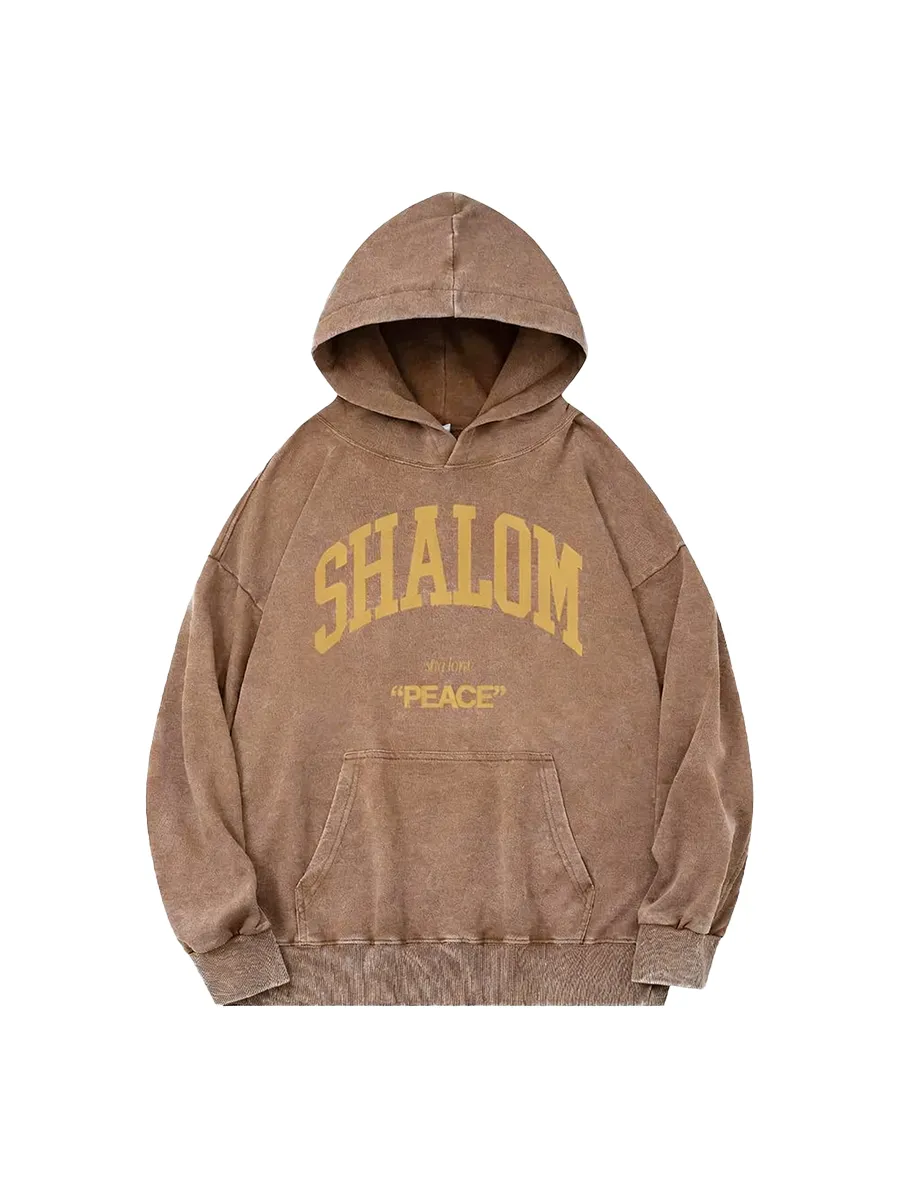Retro Style Letter Print Hoodie