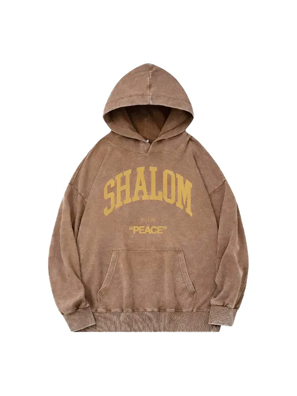 Retro Style Letter Print Hoodie