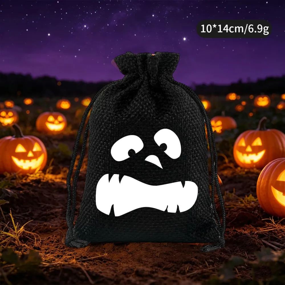 5Pcs Halloween Funny Ghost Snack And Candy Storage Bag