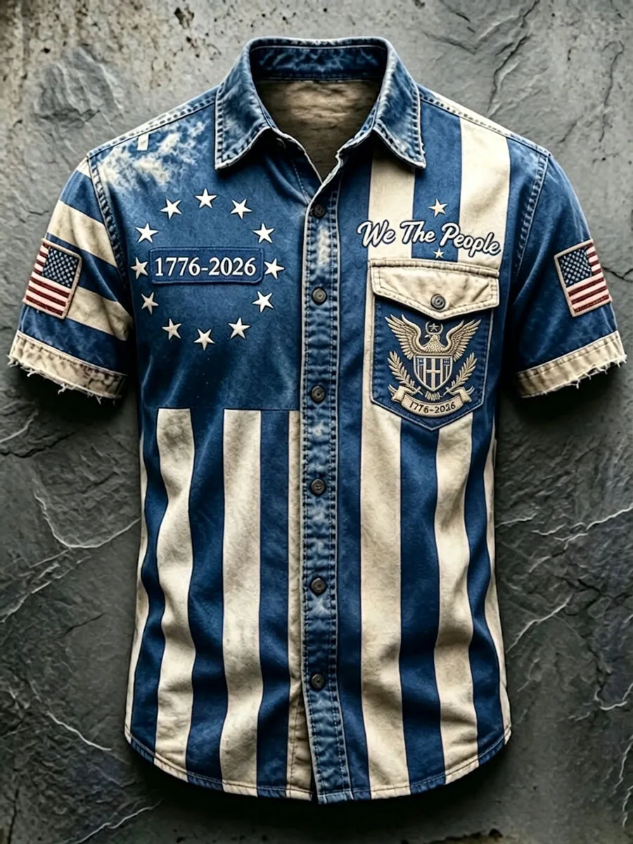 Men'S 250Th Anniversary National Print  Shirt
