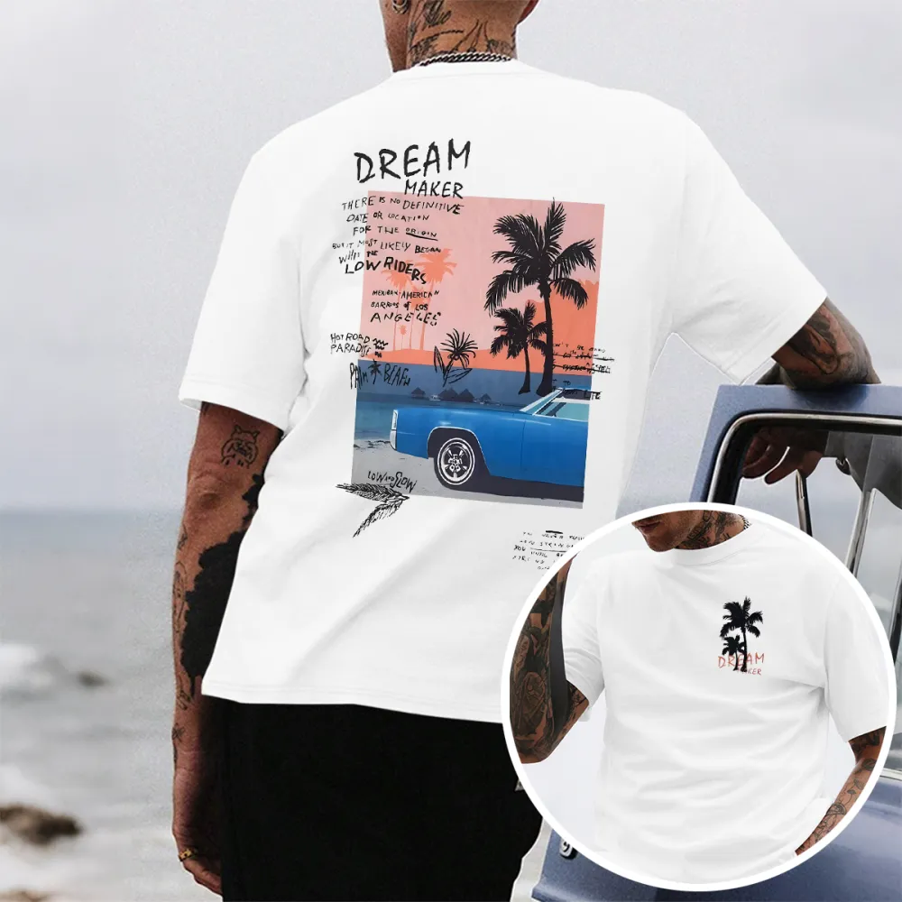 Dreamy Palm Scene Graphic T-Shirt