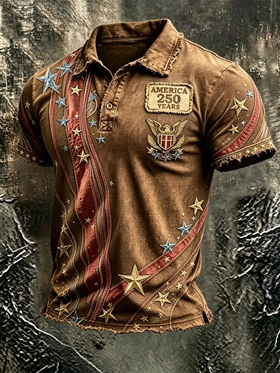 Men'S 250Th Anniversary Printed Casual T-Shirt