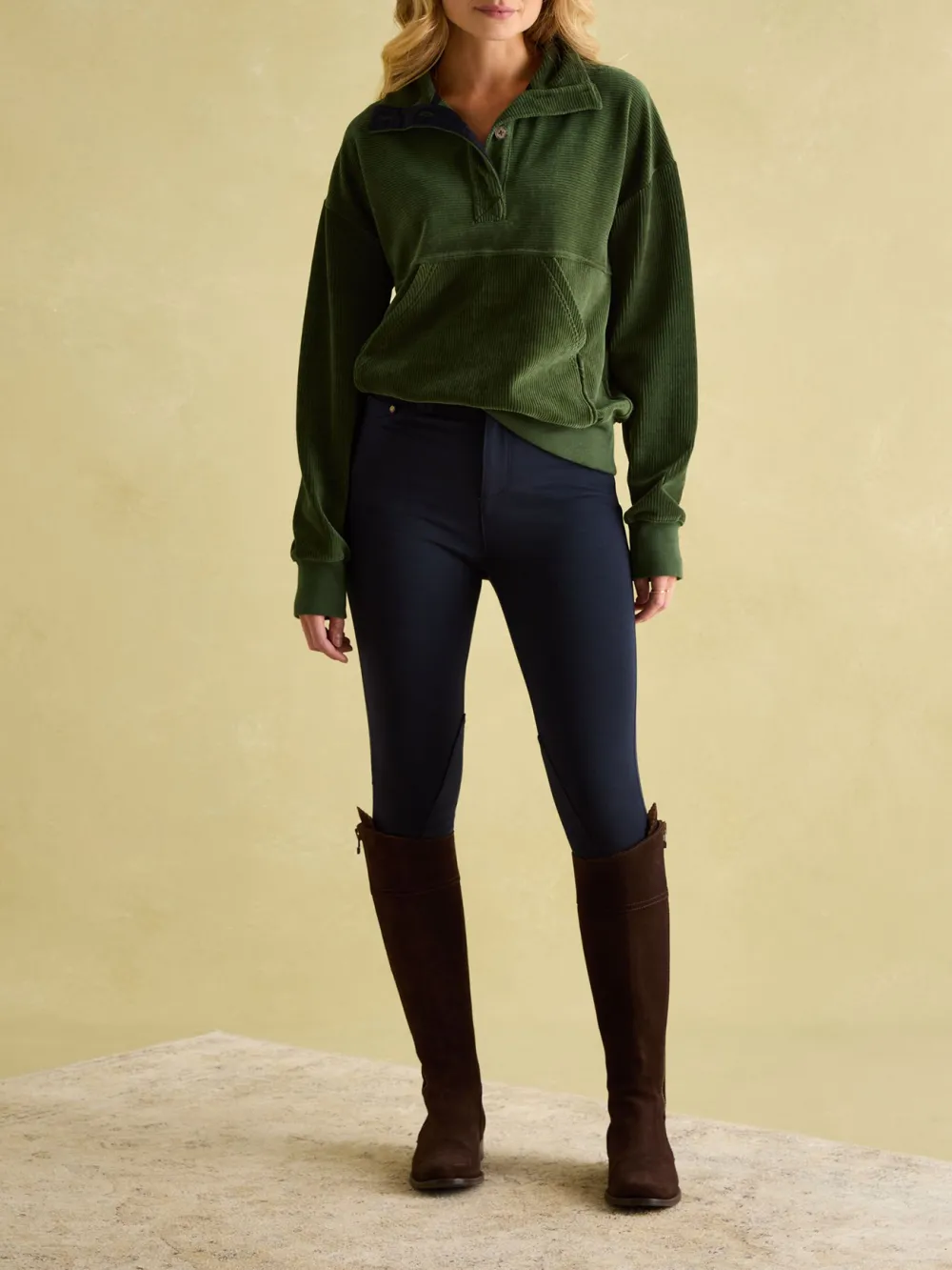 Green Corduroy Sweatshirt