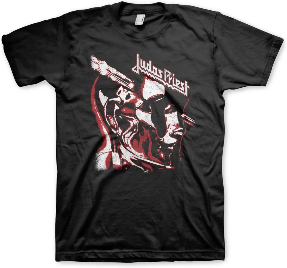 Men's Judas Priest Printed Round Neck Casual T-Shirt