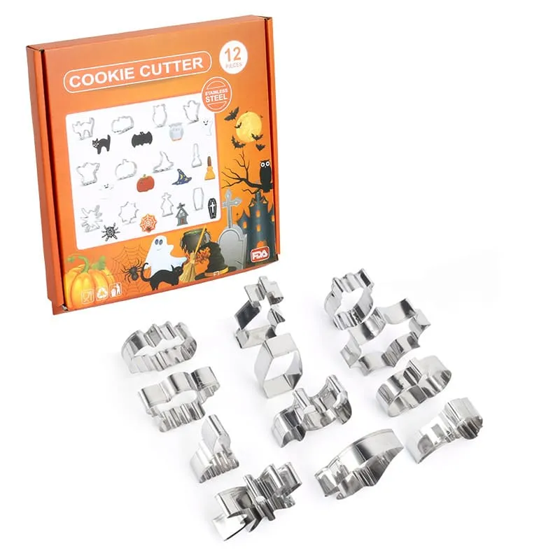 2026 Halloween Cookie Cutting Tool Set Stainless Steel