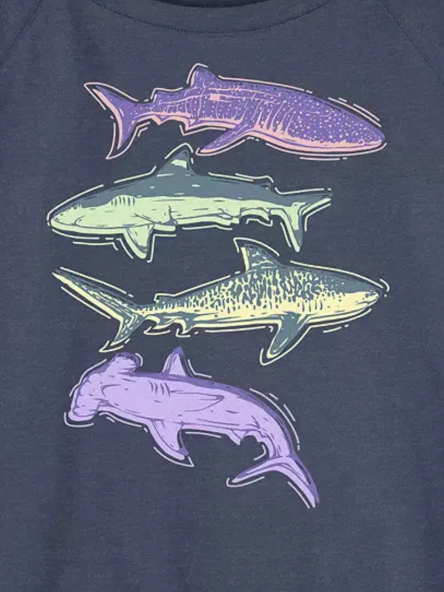 Colorful Fish Prined Casual T-Shirt