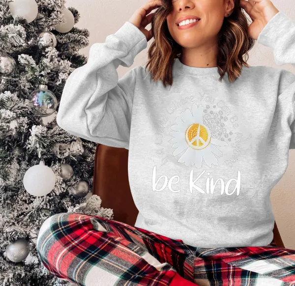Be Kind Printed Casual Sweatshirts