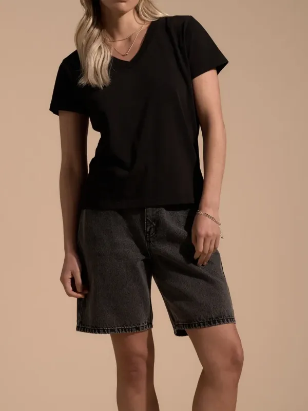 Organic/Pima Cotton V Neck Tee
