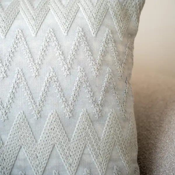 Chevron Stitch Seafoam Cushion Cover