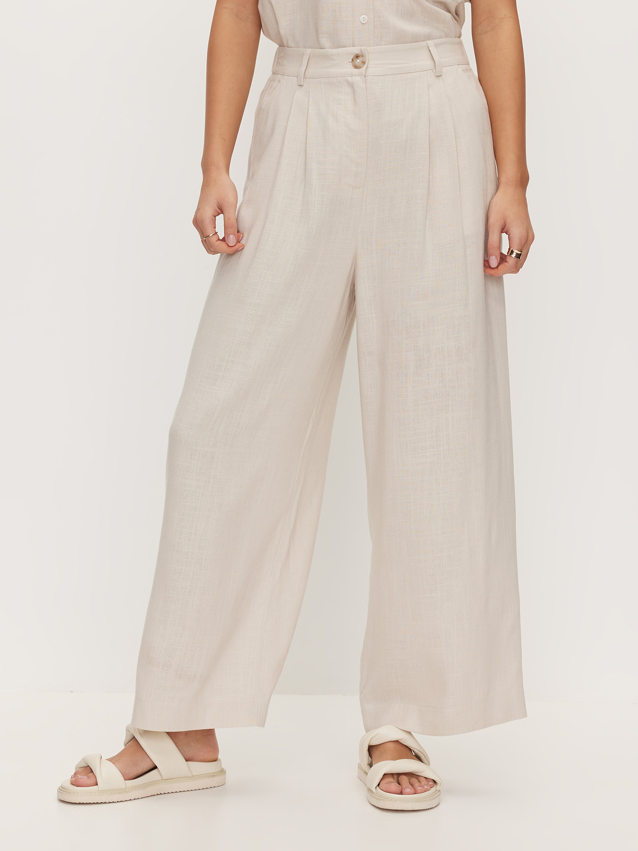 Casual Style Wide Leg Trousers
