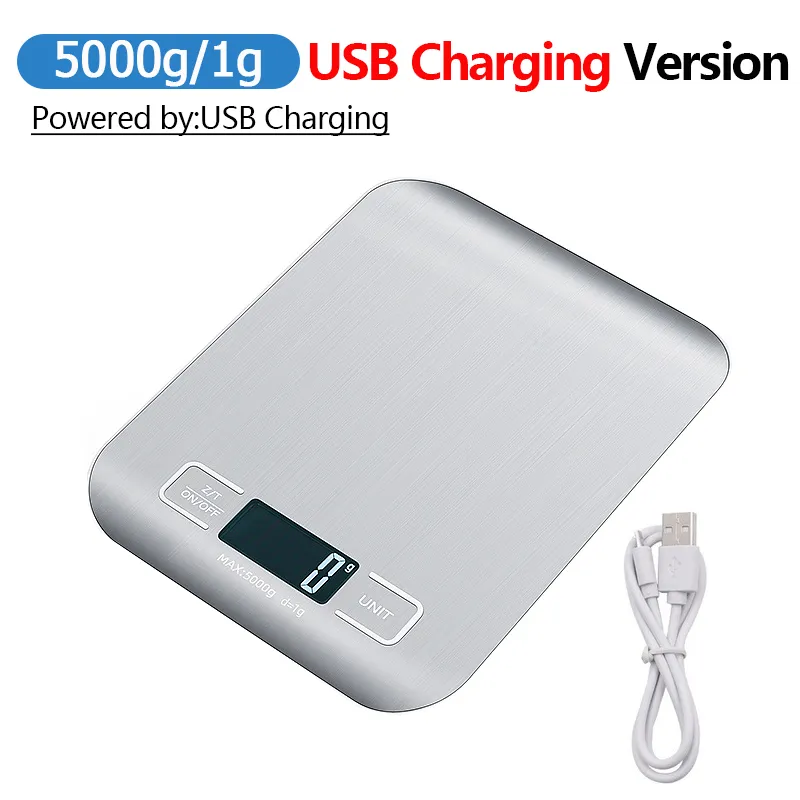 Stainless Steel Digital Kitchen Scale With LCD Display, Made Of Stainless Steel