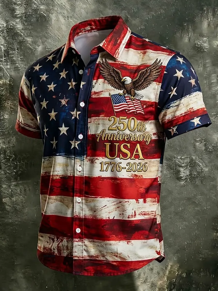 Men's American 250th Anniversary Short Sleeve Shirt