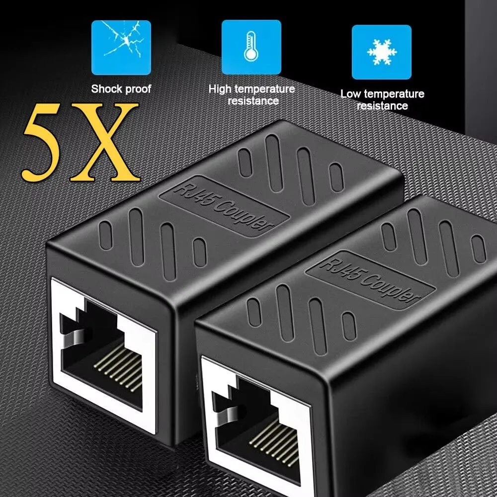 5-Pack Ethernet LAN Network Cable Adapter
