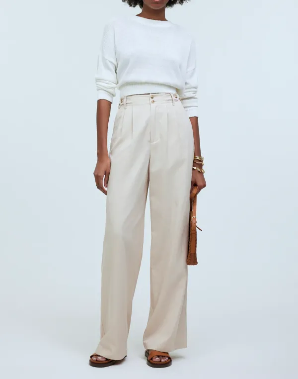 Wide-Leg Straight Pants