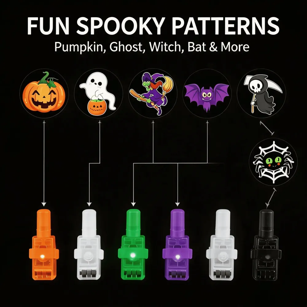 Halloween LED Projection Finger Lights 8pcs/16pcs/24pcs/32pcs