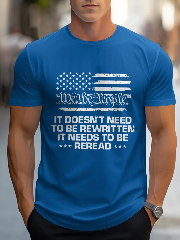 Men'S We The People Crew Neck Short Sleeve T-Shirt