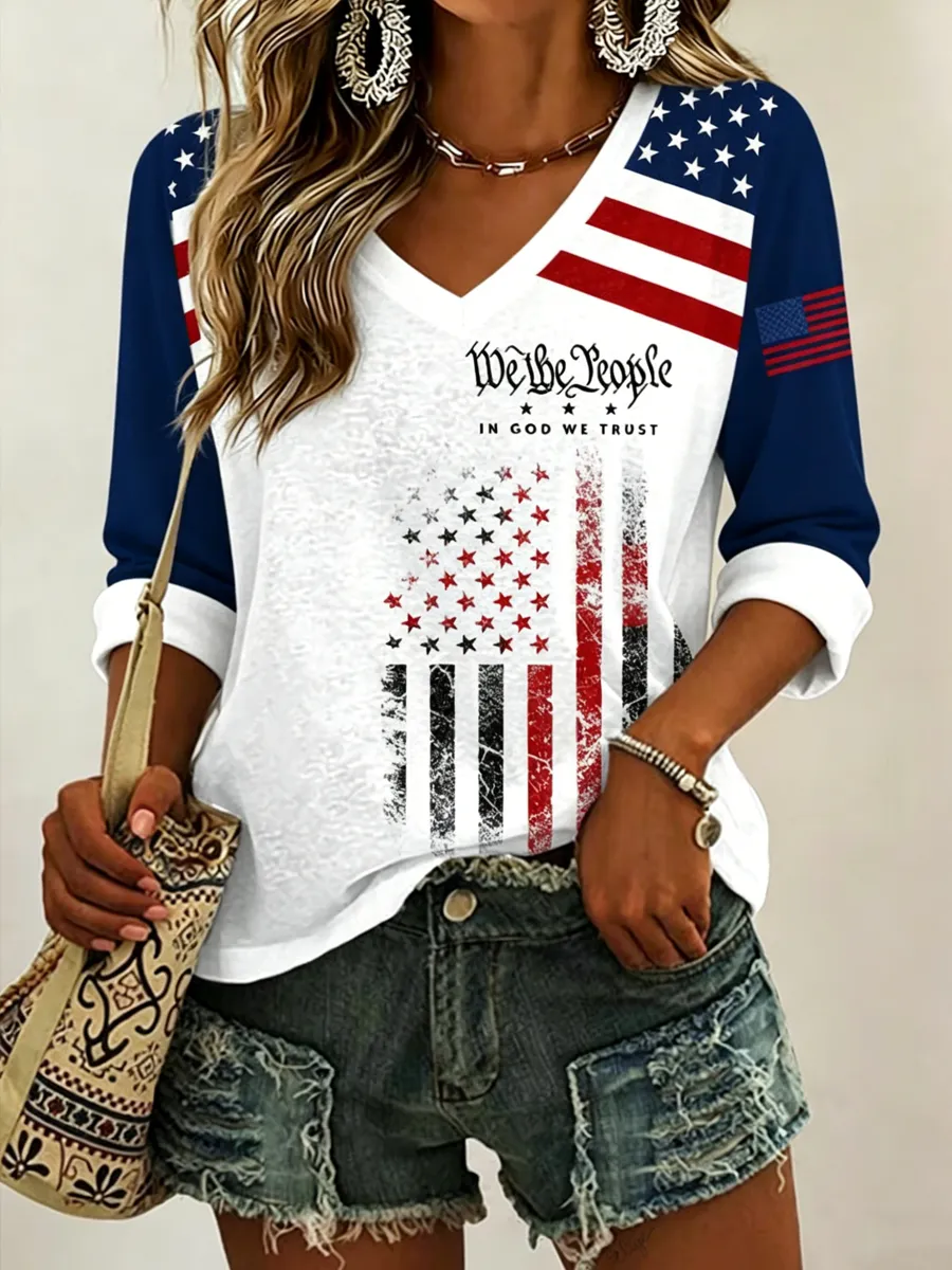 Women'S 250Th Anniversary Printed Casual Top