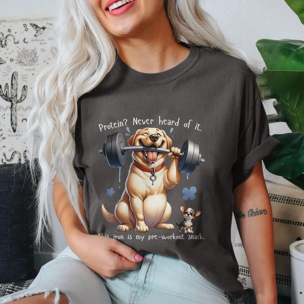 Fitness Dog Print Workout T-Shirt