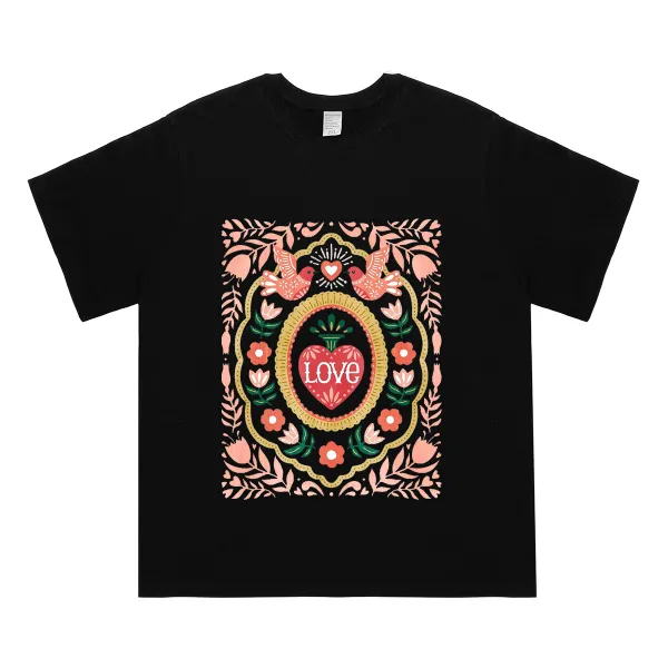 Love bird romantic totem T-shirt