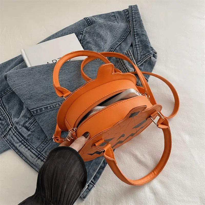2026 New Halloween Pumpkin Bag Funny Novelty Shoulder & Crossbody Bag for Women