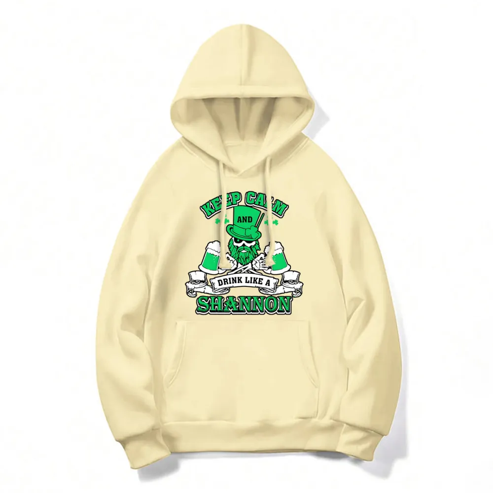 Keep Calm Printed Casual Hoodies