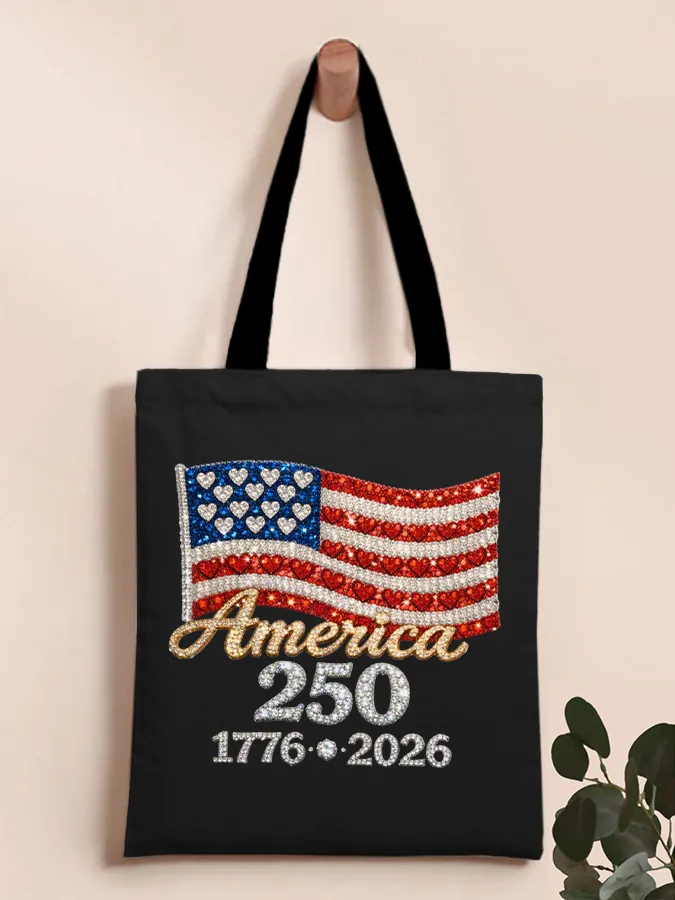Unisex American Flag Printed Casual Bag