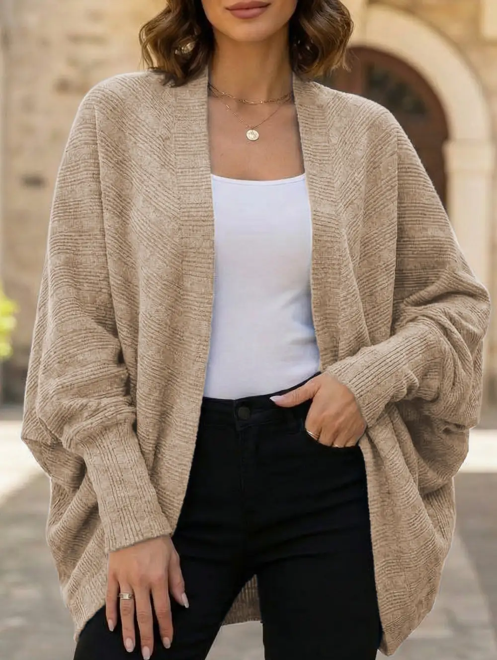 Mid Length Knitted Cardigan