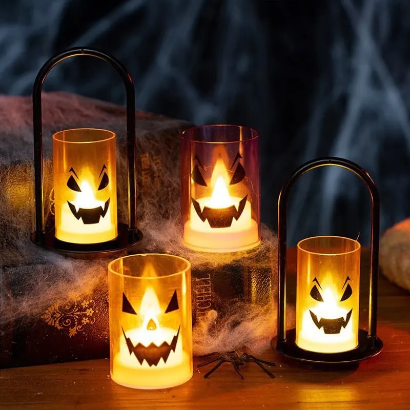 Halloween Pumpkin Candle Lamp Decorations For Party Scene Setup