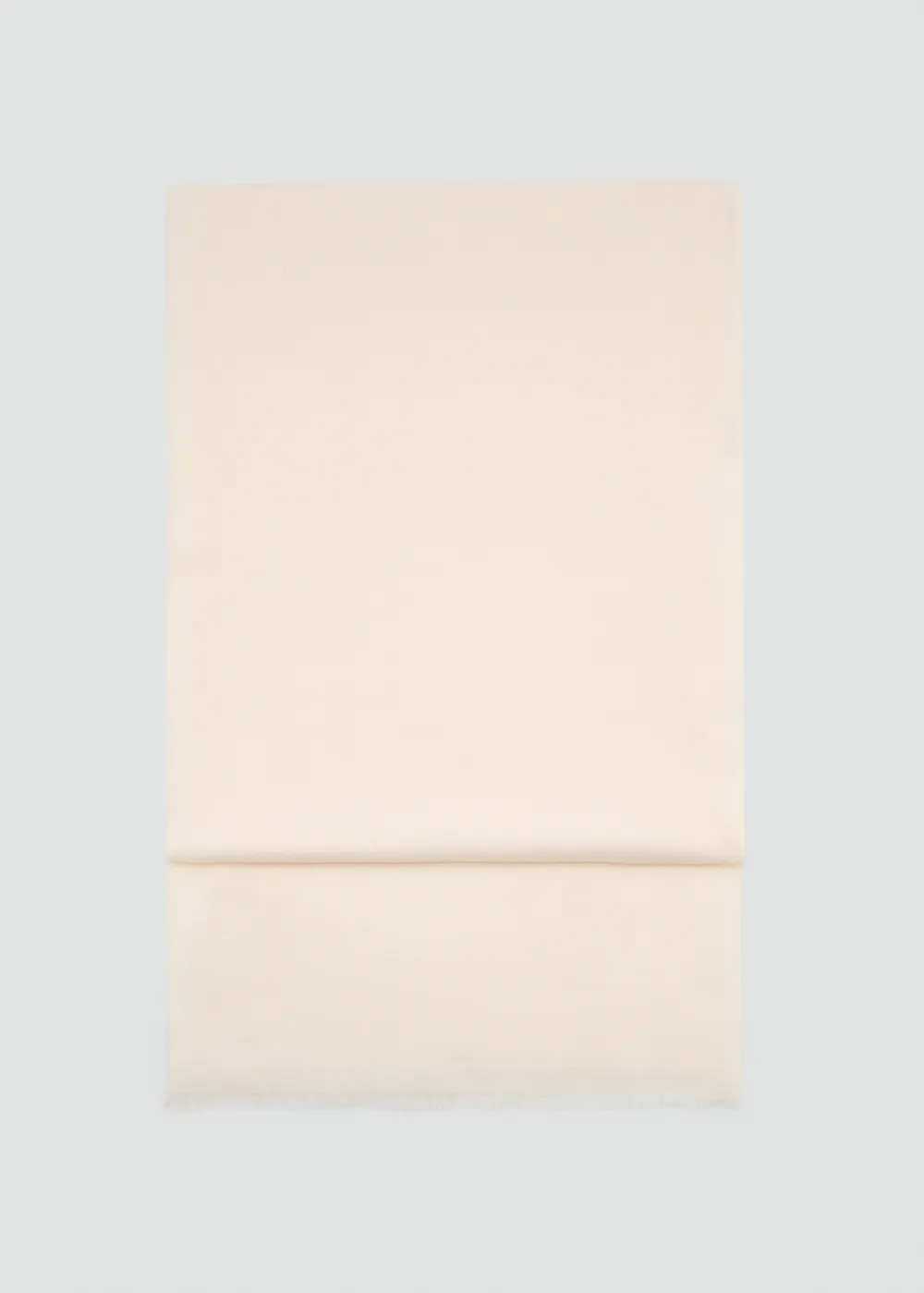Ecru Plain Casual Style Scarf