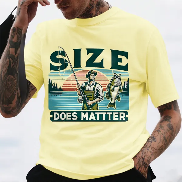 Fishing Character Graphic T-Shirt