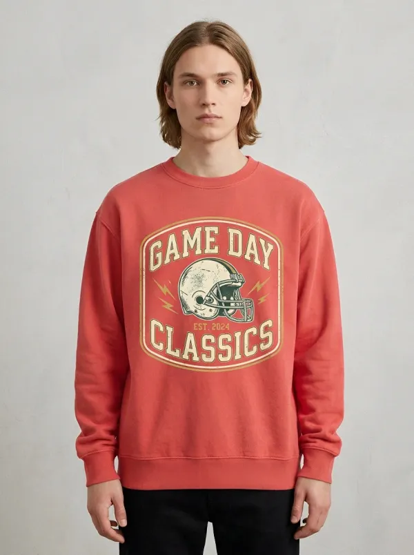 Game Day Classics Helmet Football Graphic Sweatshirt
