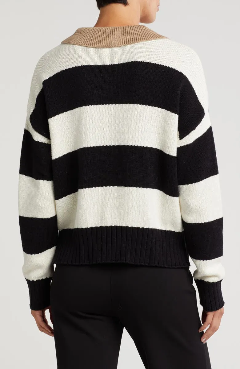 Stripe Polo Sweater