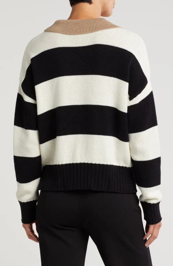 Stripe Polo Sweater
