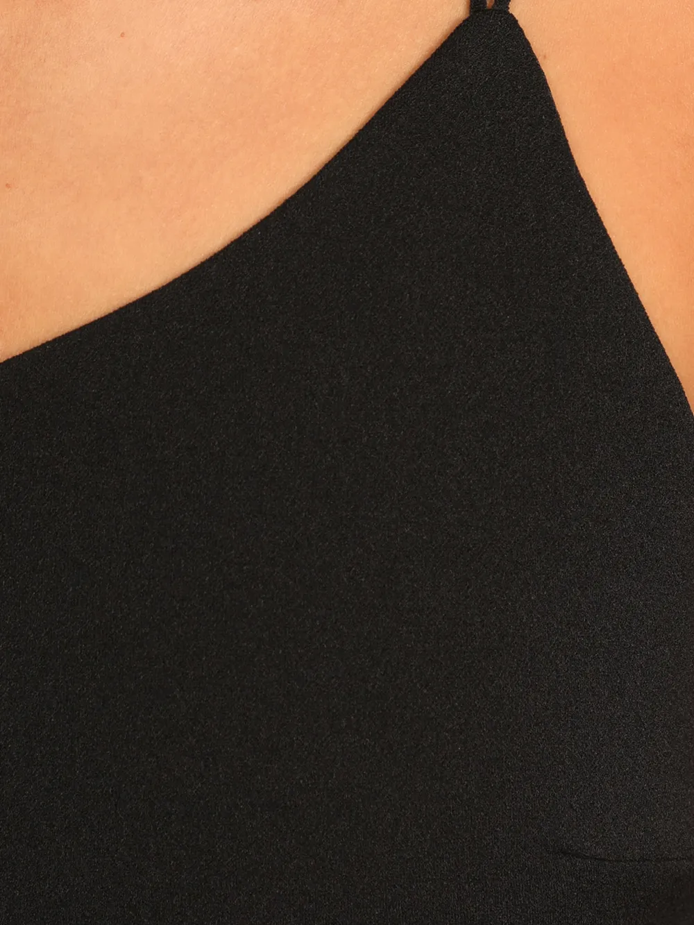 Black Asymmetrical Bodycon Midi Dress