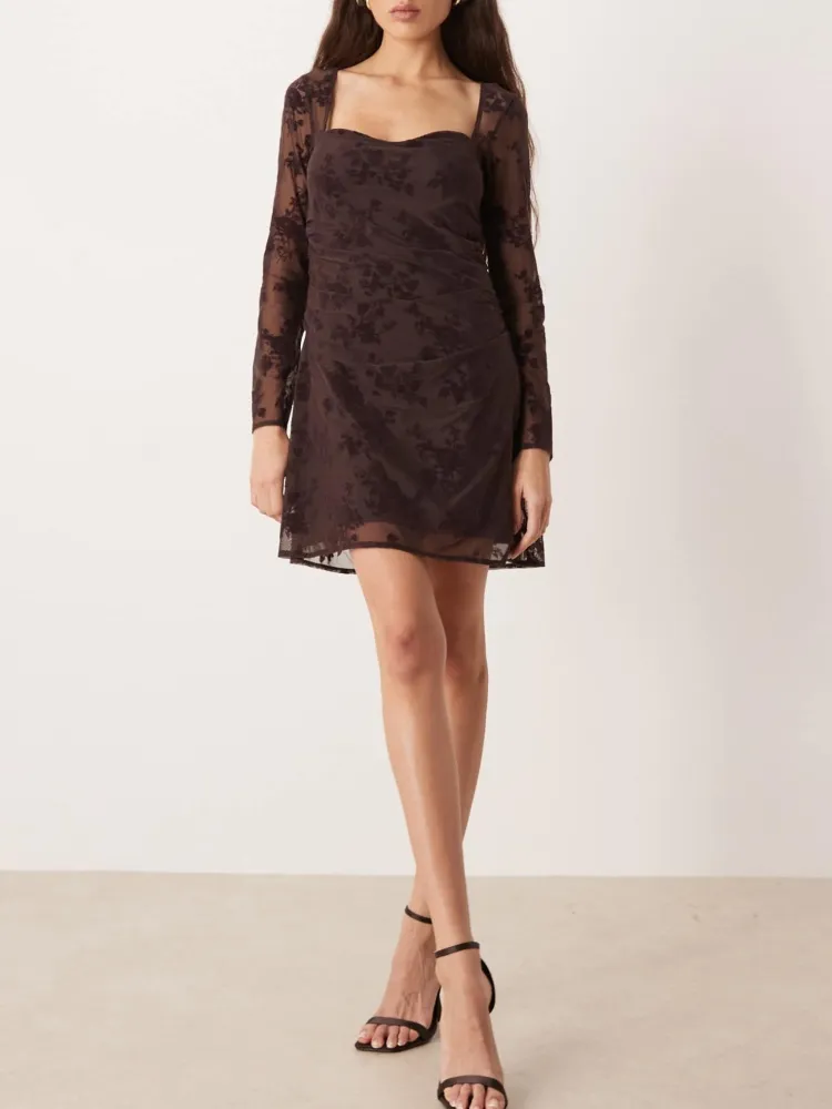 Square Neck Mini Dress