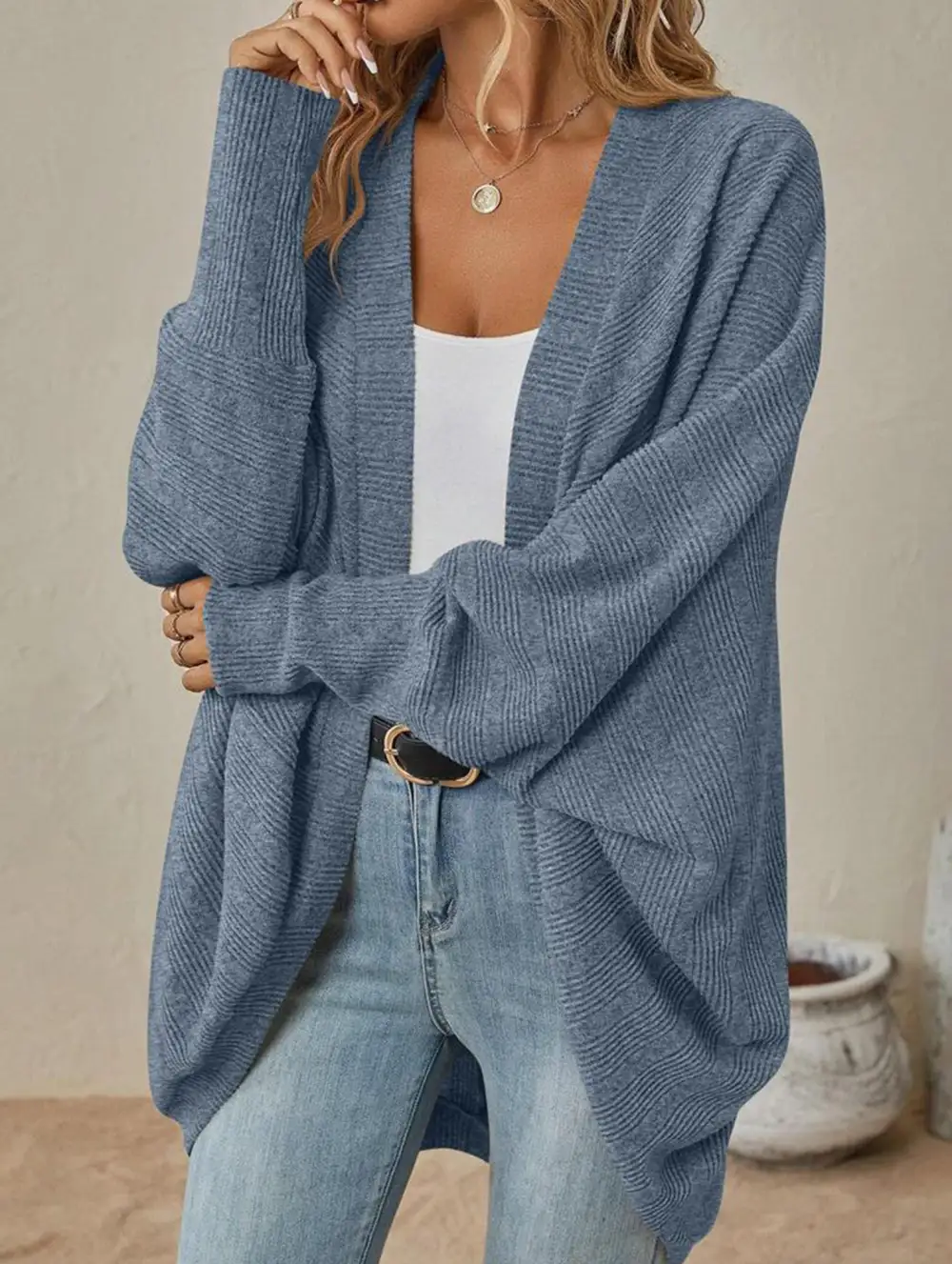 Mid Length Knitted Cardigan
