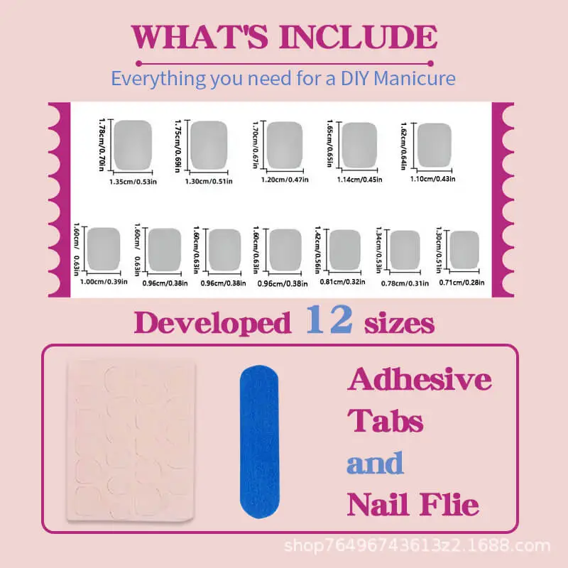 Nailhour 30Pcs Autumn Gradient Short Square Press On Nails