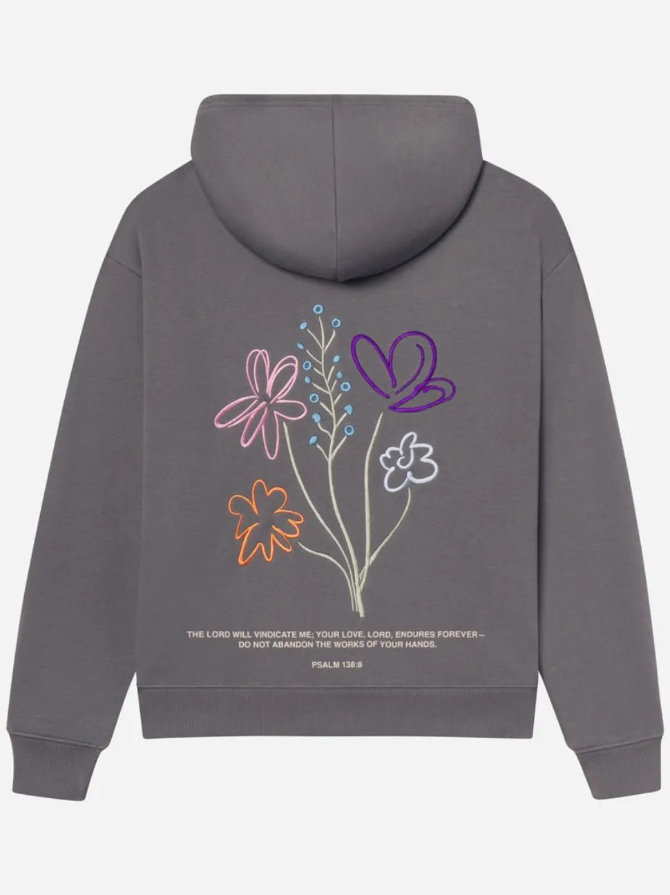 Women's Fashionable Casual Floral Embroidered Hooded Long-Sleeved Hoodie